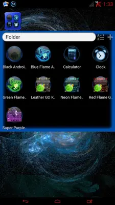 Blue Flame GO theme android App screenshot 2